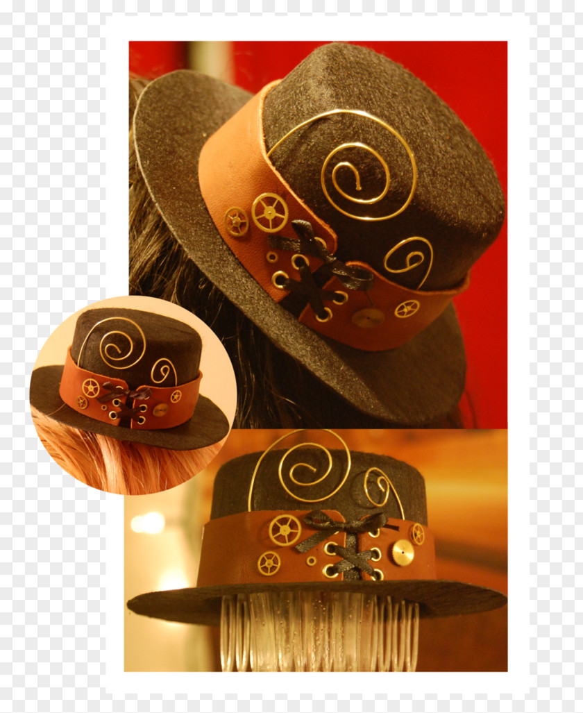 Steampunk Hat Top Turquoise Pocket Watch Blue PNG