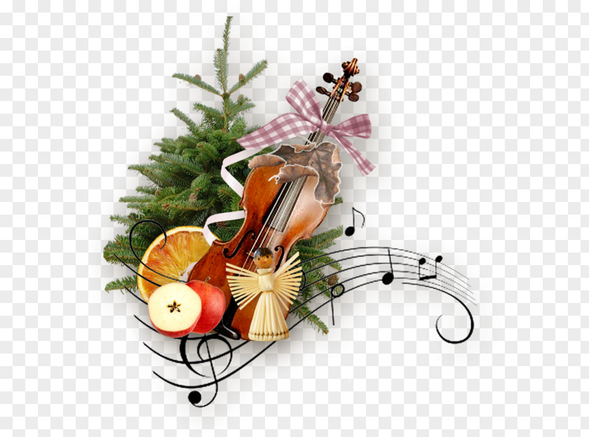 Christmas Musical Note Violin Clip Art PNG