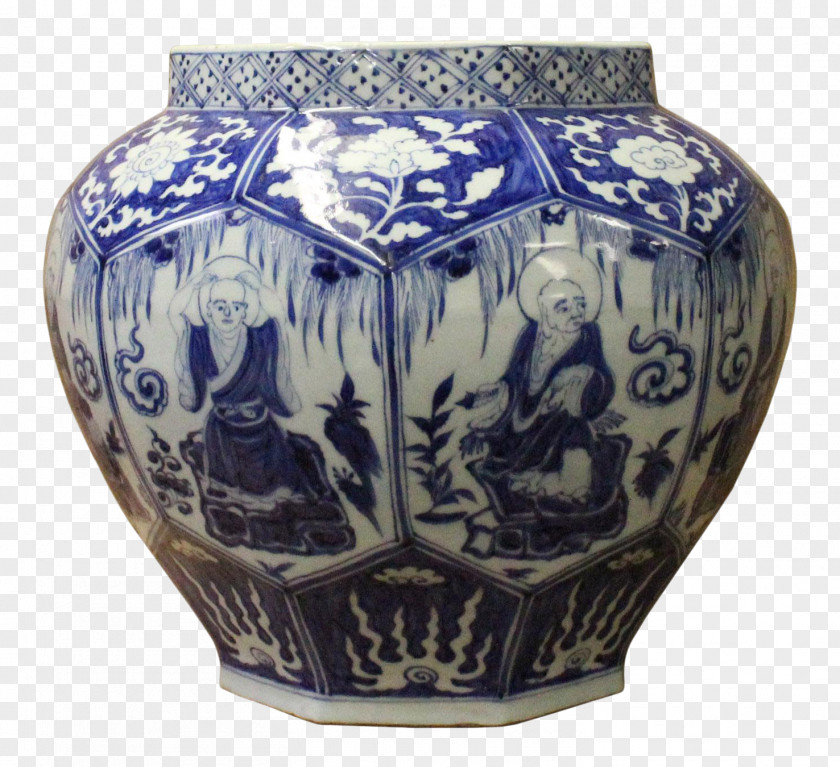 The Blue And White Porcelain Pottery Ceramic Vase PNG