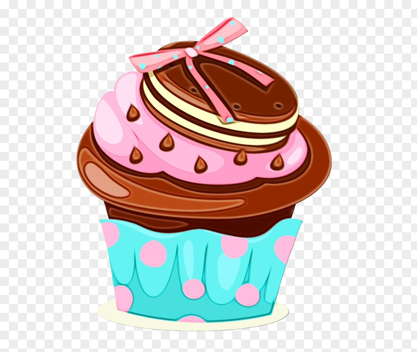 Buttercream Baking Cup Pink Cupcake Food PNG