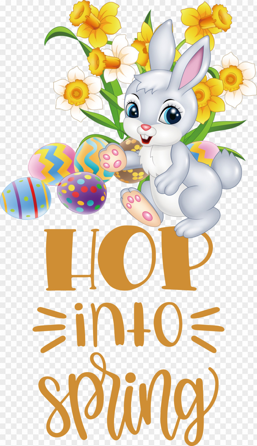 Hop Into Spring Happy Easter Day PNG