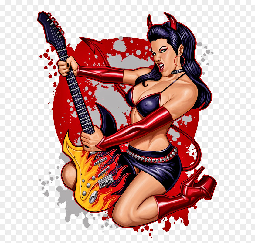 Pin-up Girl Drawing Rock Music PNG girl music, others clipart PNG