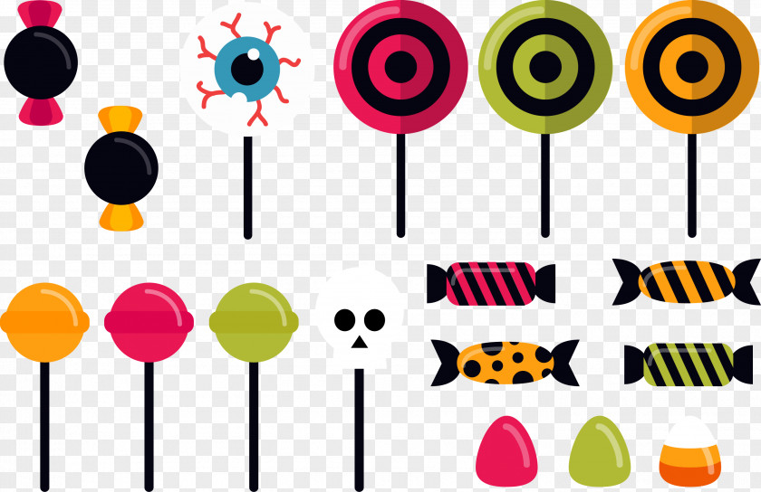 Vector Lollipop Candy Corn Smarties PNG