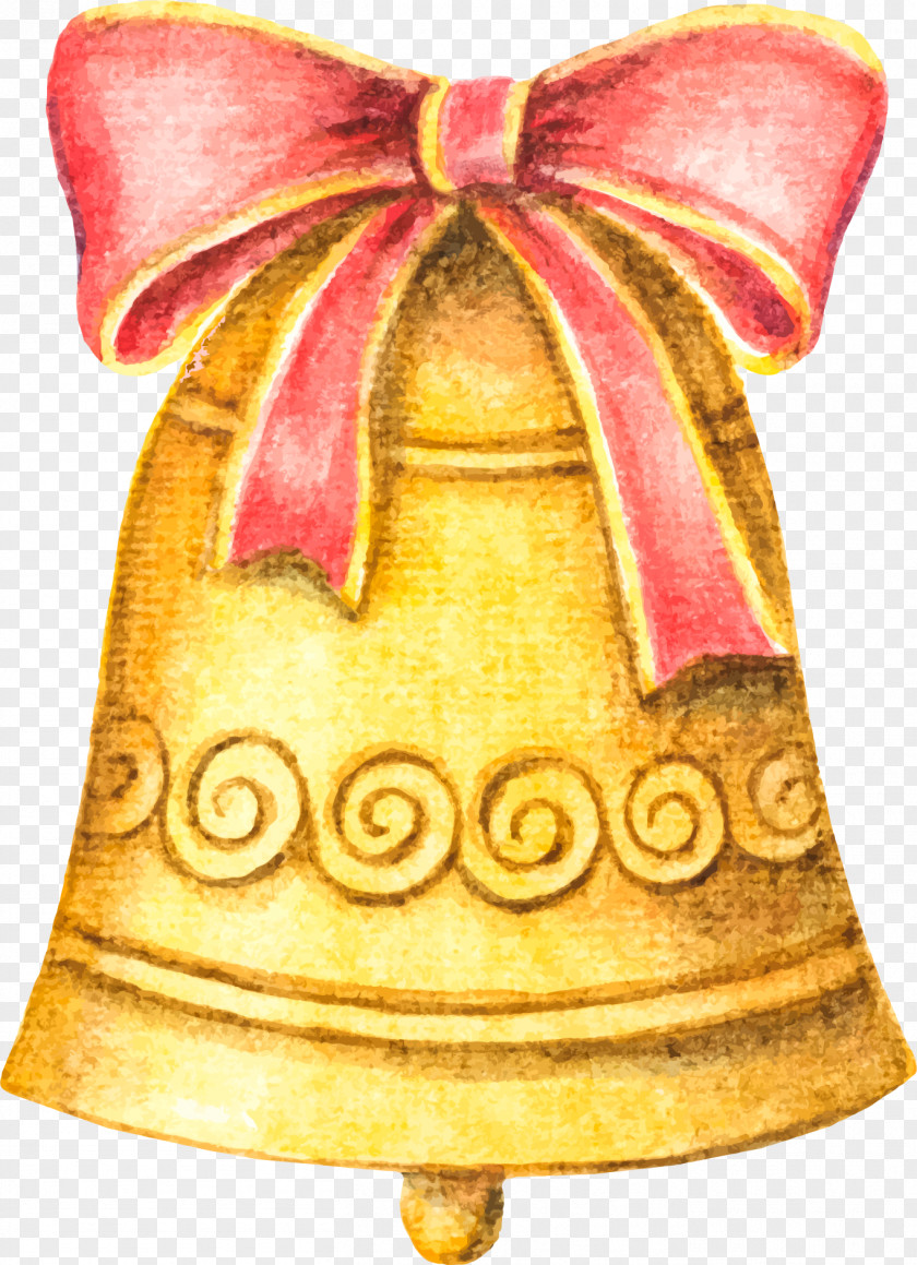 Bell Christmas Decoration Drawing Watercolor Painting PNG