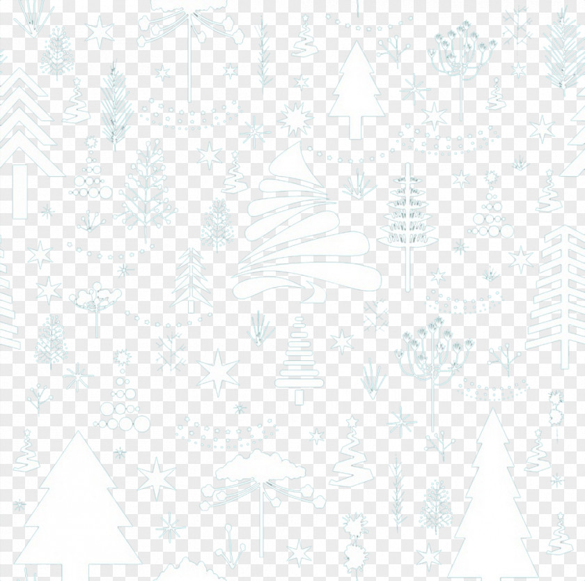 Christmas Tree Shading Picture Material White Drawing Pattern PNG