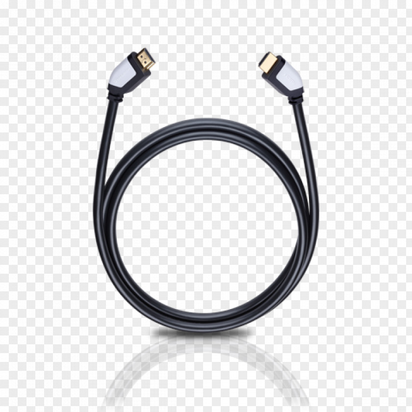 HDMI CableMale 19 Pin Type A To M Electrical Cable Oehlbach BlackCable Plug Black Magic High Speed With Ethernet PNG