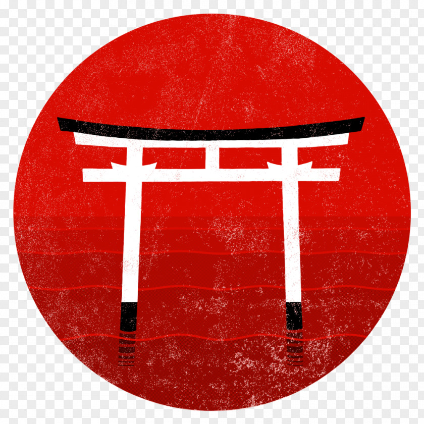 Japan Flag Of Torii T-shirt Art PNG