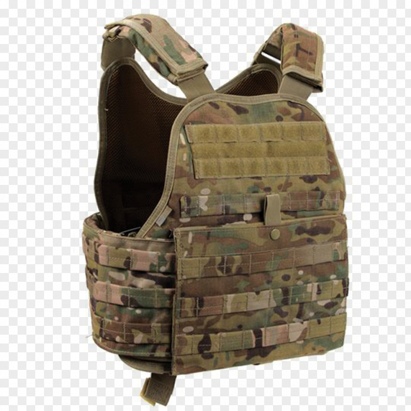 Military Soldier Plate Carrier System MOLLE Camouflage MultiCam PNG