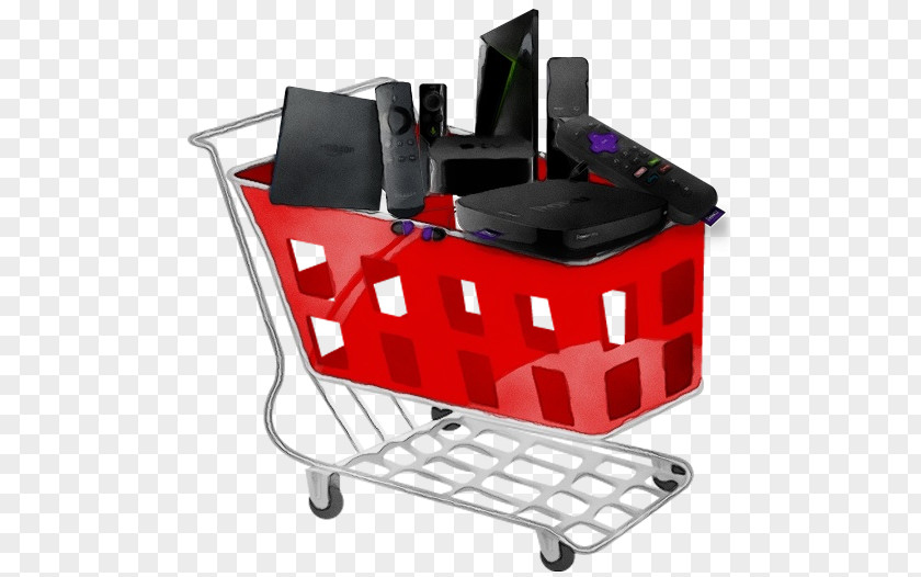 Plastic Wheel Shopping Cart PNG