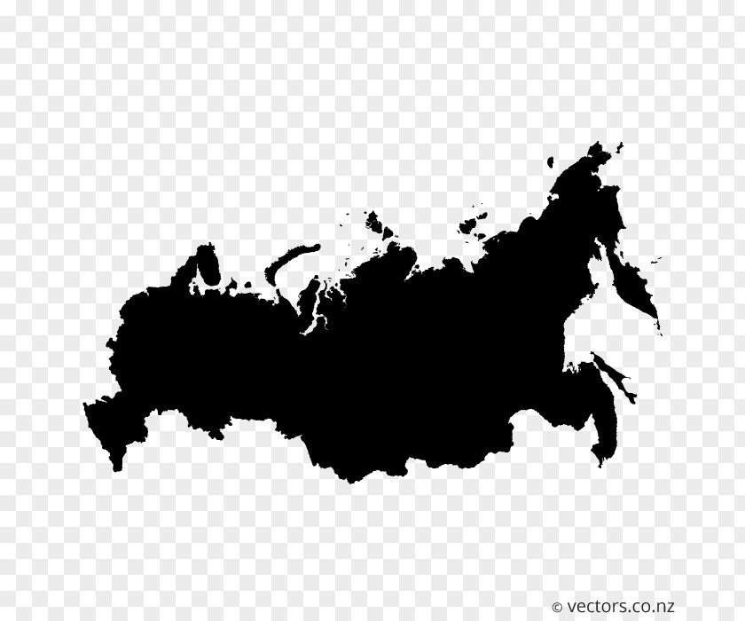 Blank Vector Russia Map Drawing PNG