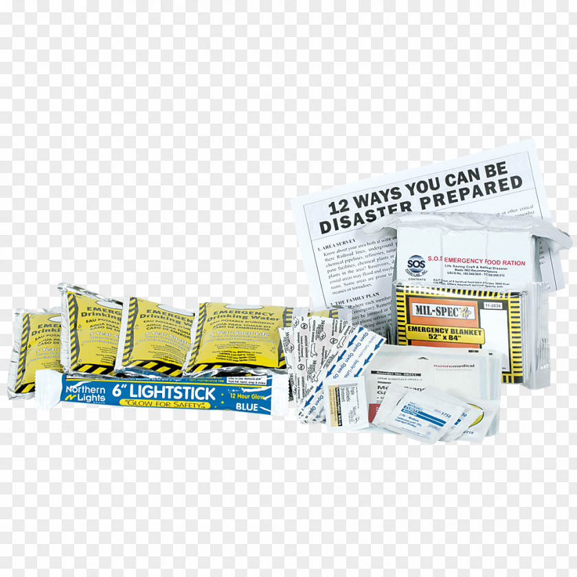 Disaster Preparedness Emergency Kit Plastic Product PNG