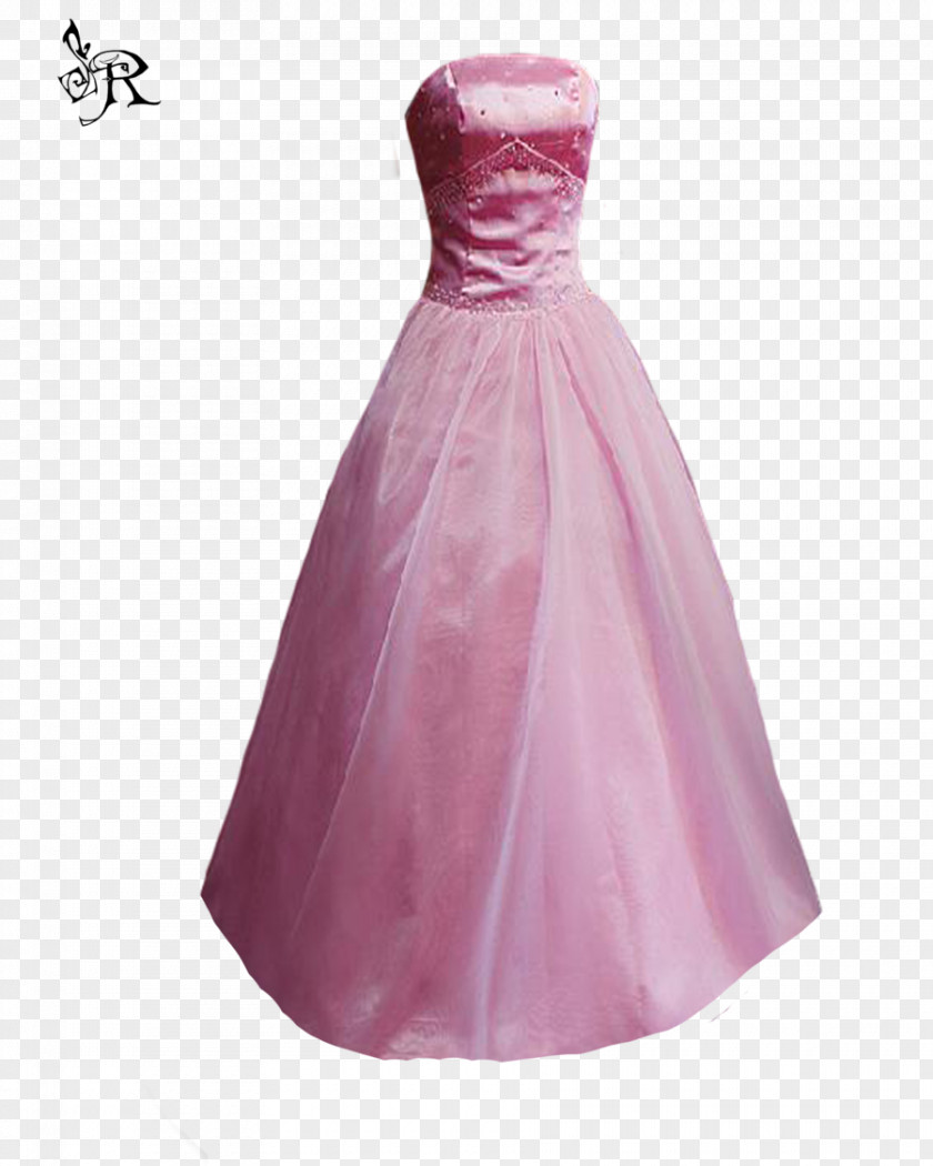 Gown Wedding Dress Pink Formal Wear PNG