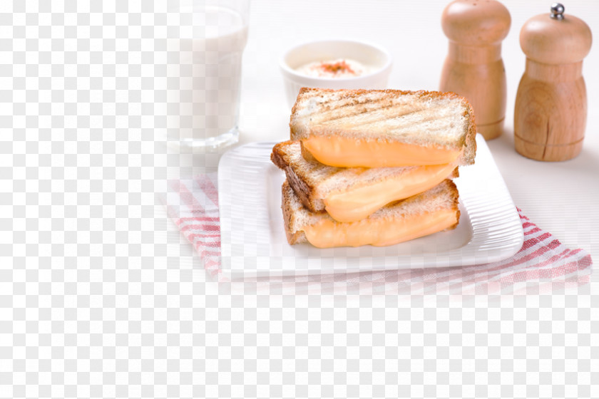 Melted Cheese Toast Breakfast Sandwich Melt PNG