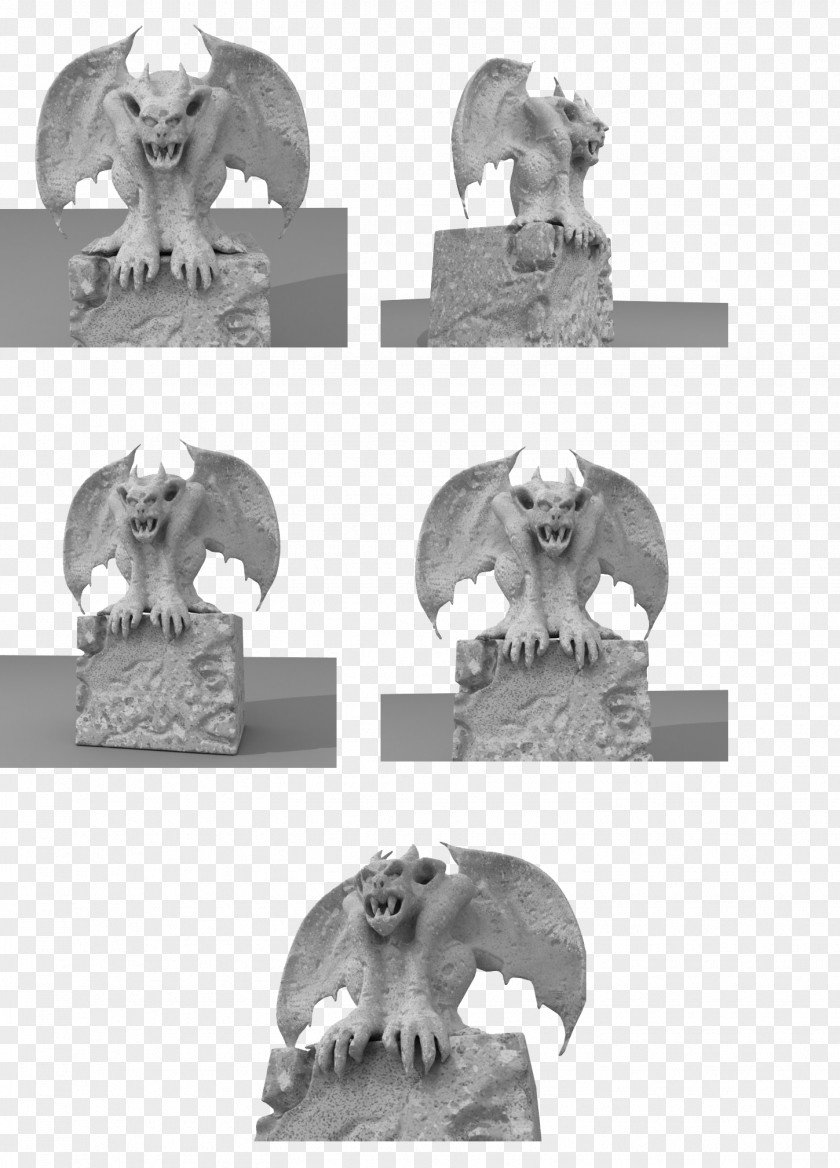 Bats Strange Monster Statue Material Free To Pull Bat Gargoyle PNG