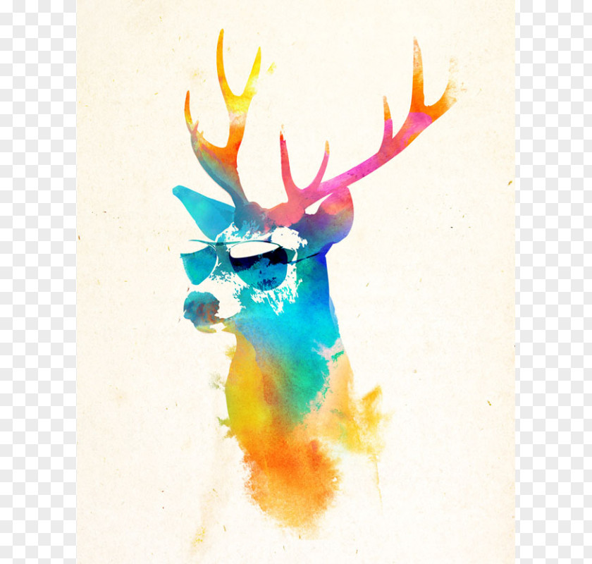 Deer Poster Art Crow PNG