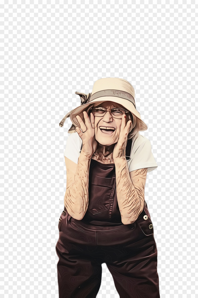 Glasses Fedora People Happy PNG