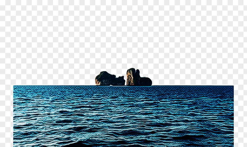 Sea Ocean Water Horizon Rock PNG