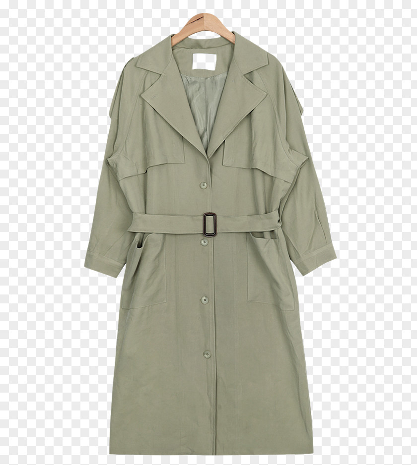 Trench Coat Clothes Hanger Khaki Overcoat Clothing PNG