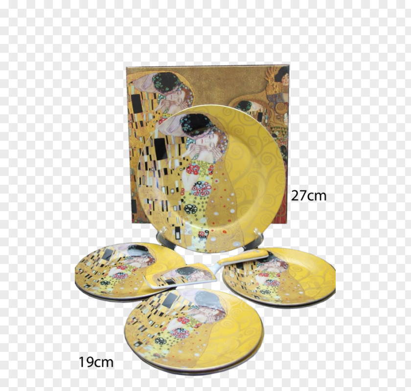 Gustav Klimt Plate Painting Ceramic PNG