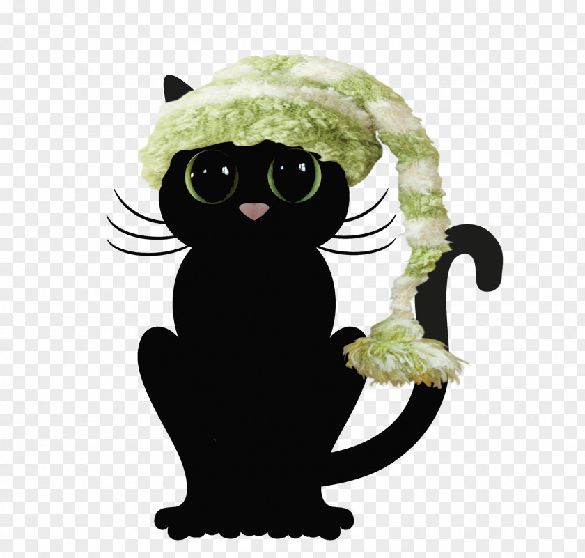 Black Cat Whiskers Character Fiction PNG