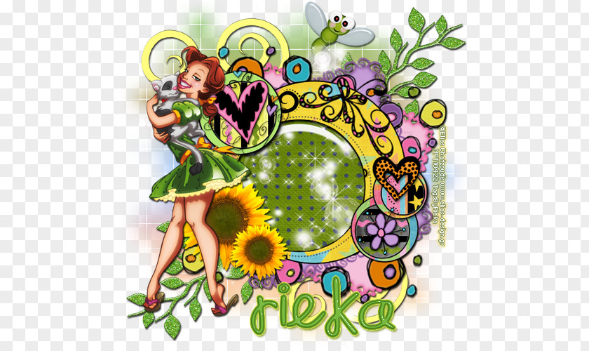 Insect Floral Design Cartoon Clip Art PNG