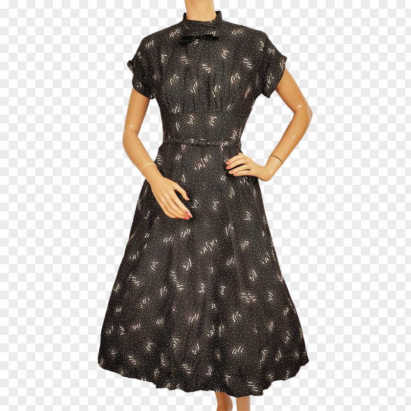 Dress Polka Dot Cocktail Sleeve PNG