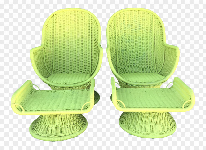 Noble Wicker Chair Green PNG