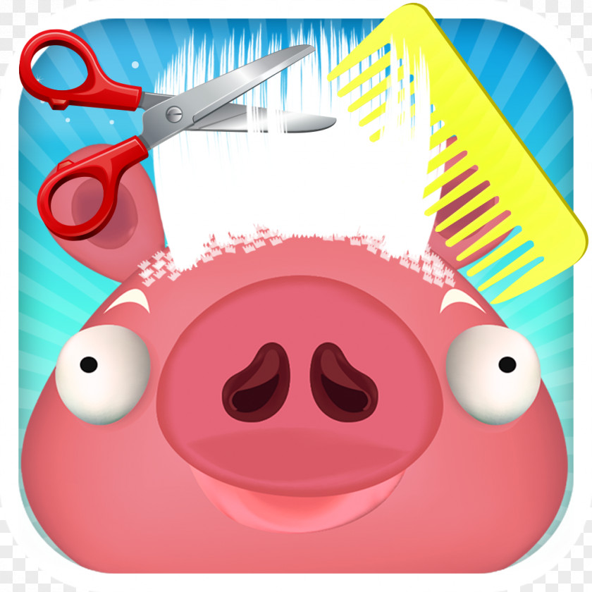 Pig Hair Salon Game Hairstyle Hairdresser PNG