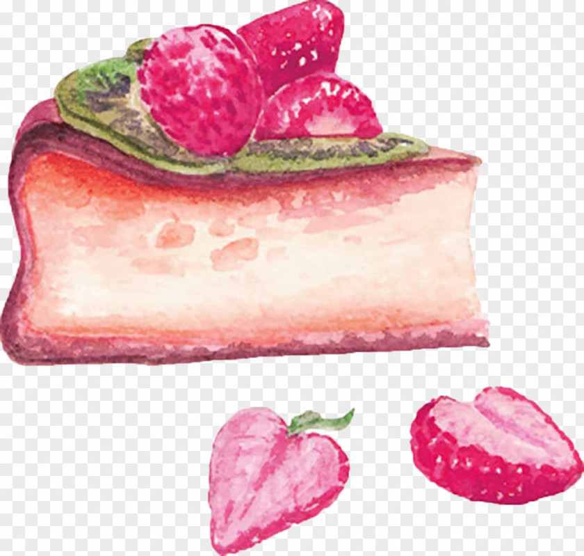 Strawberry Kiwi Cake Picture Material Cream Cupcake Pie Layer Fruitcake PNG