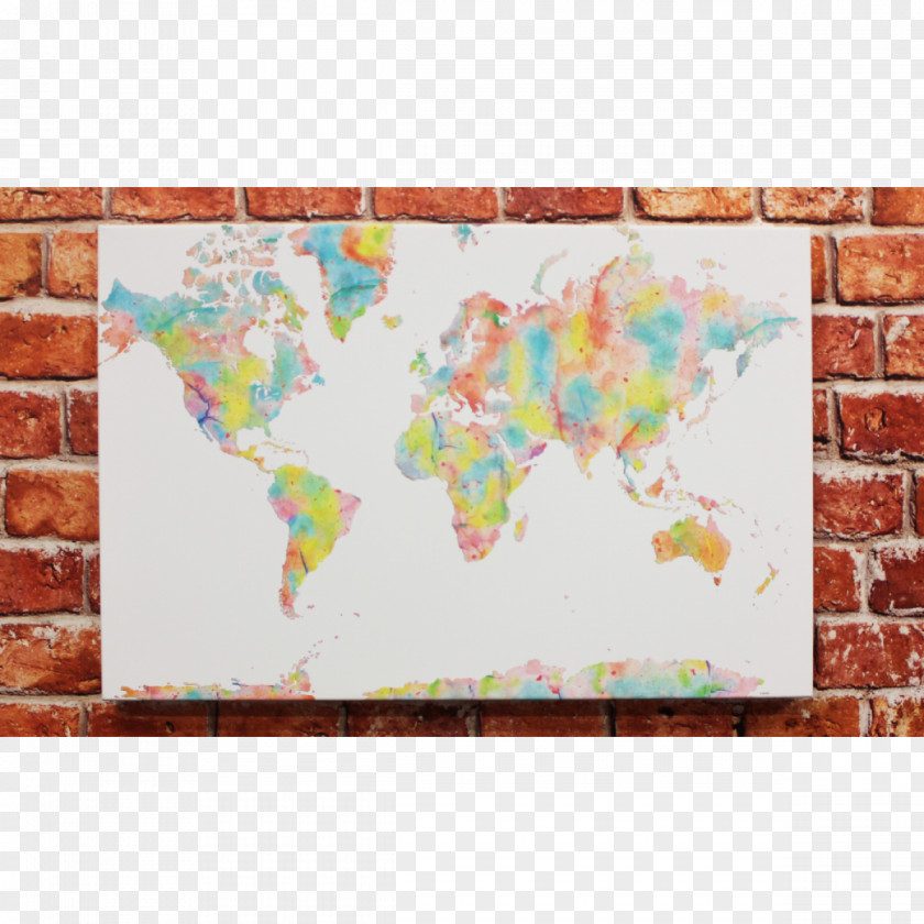 World Map Picture Frames Pattern PNG