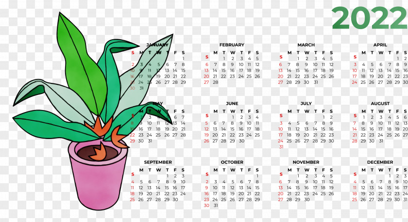 Flower Leaf Font Calendar System Meter PNG