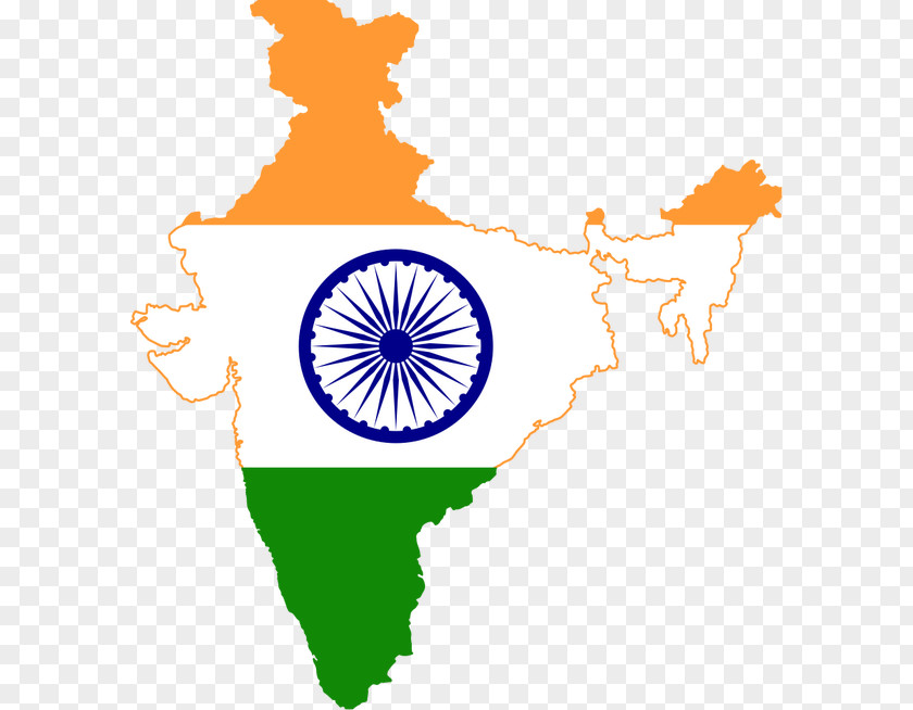 India Flag Of National Map PNG