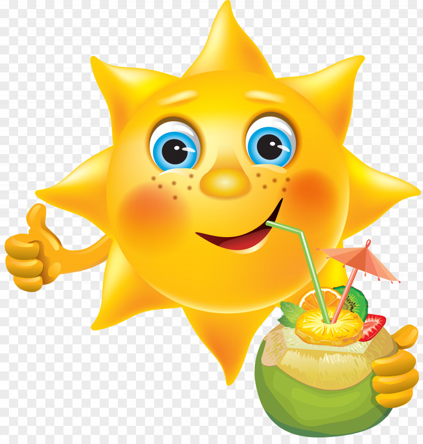Sunshine Smiley Emoticon Emoji Clip Art PNG