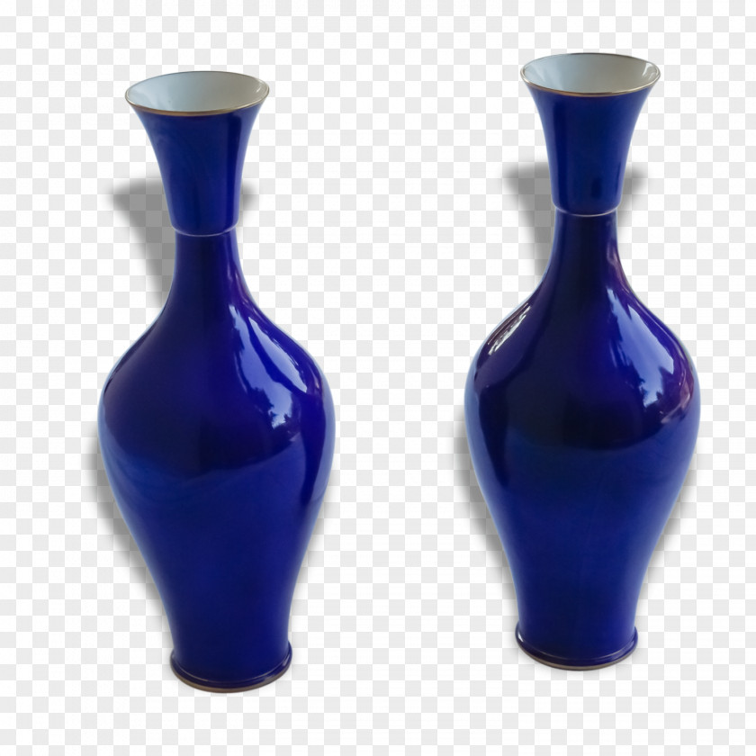 Vase Product Design Ceramic Cobalt Blue PNG
