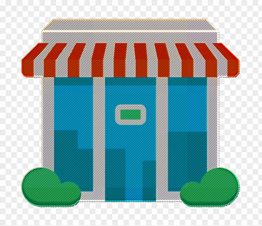 Awning Roof Shop Icon Store Basic Flat Icons PNG