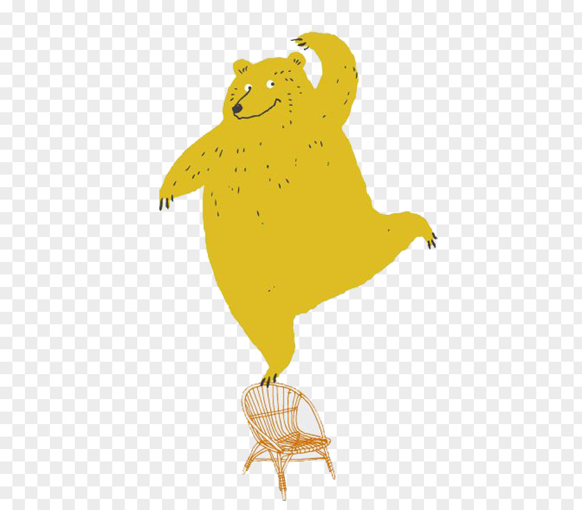 Bear On A Chair Juggling Cartoon Clown Illustration PNG
