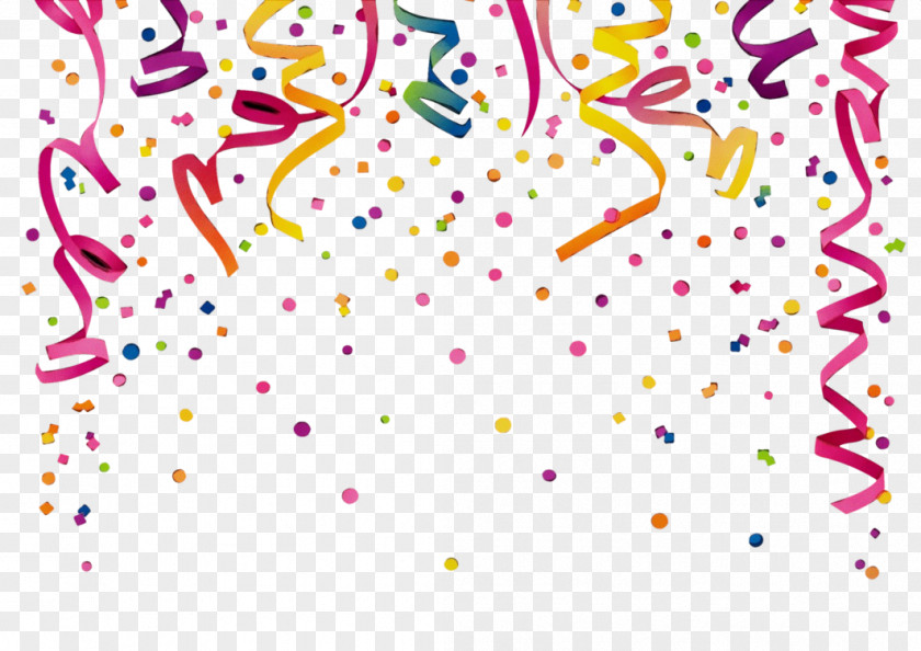 Confetti Learning Birthday Party Background PNG