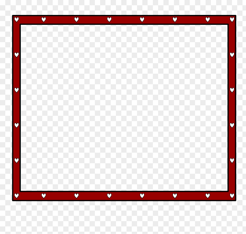 Free Red Clip ArtHeart Page Border Heart Rectangles PNG