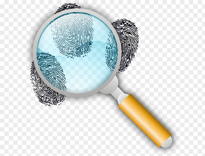 Magnifying Glass Fingerprint Forensic Science Footprint Clip Art PNG