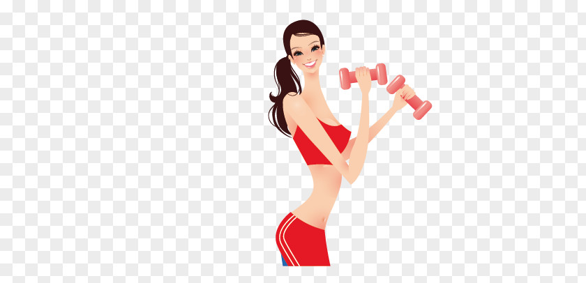 Fitness Girls Physical Dumbbell Bodybuilding PNG