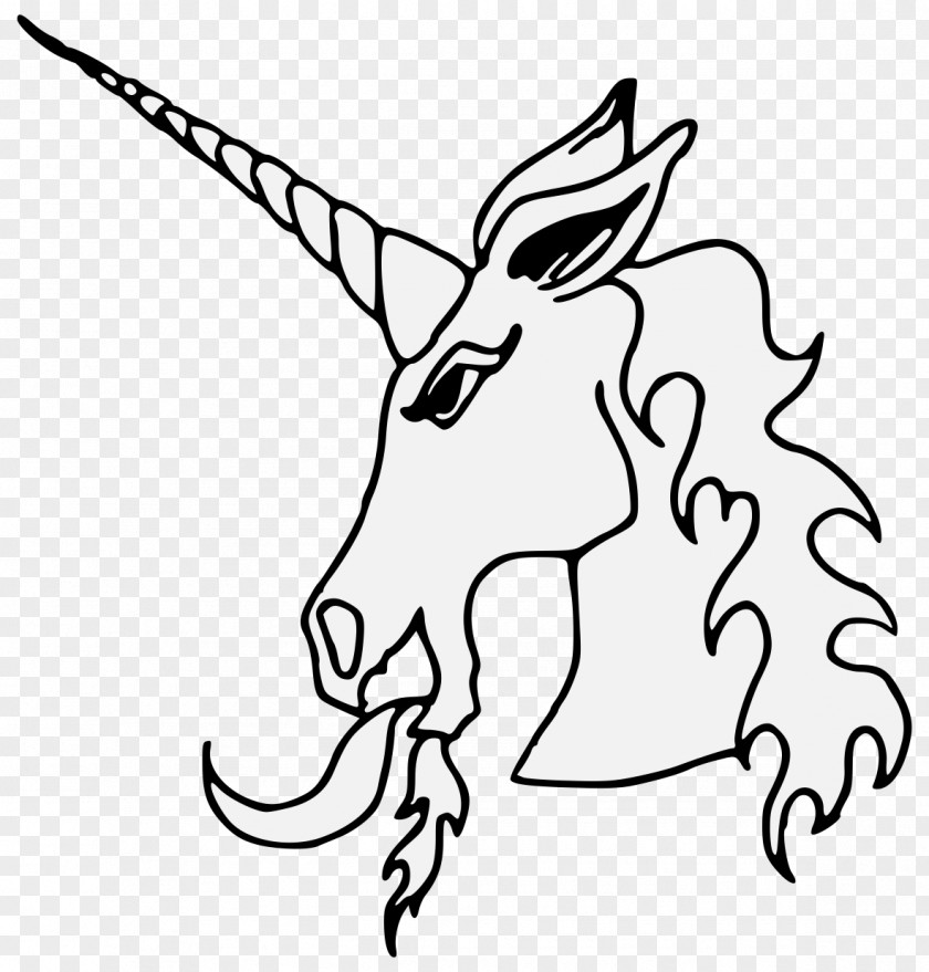 Blue Unicorn Horse Clip Art Line PNG