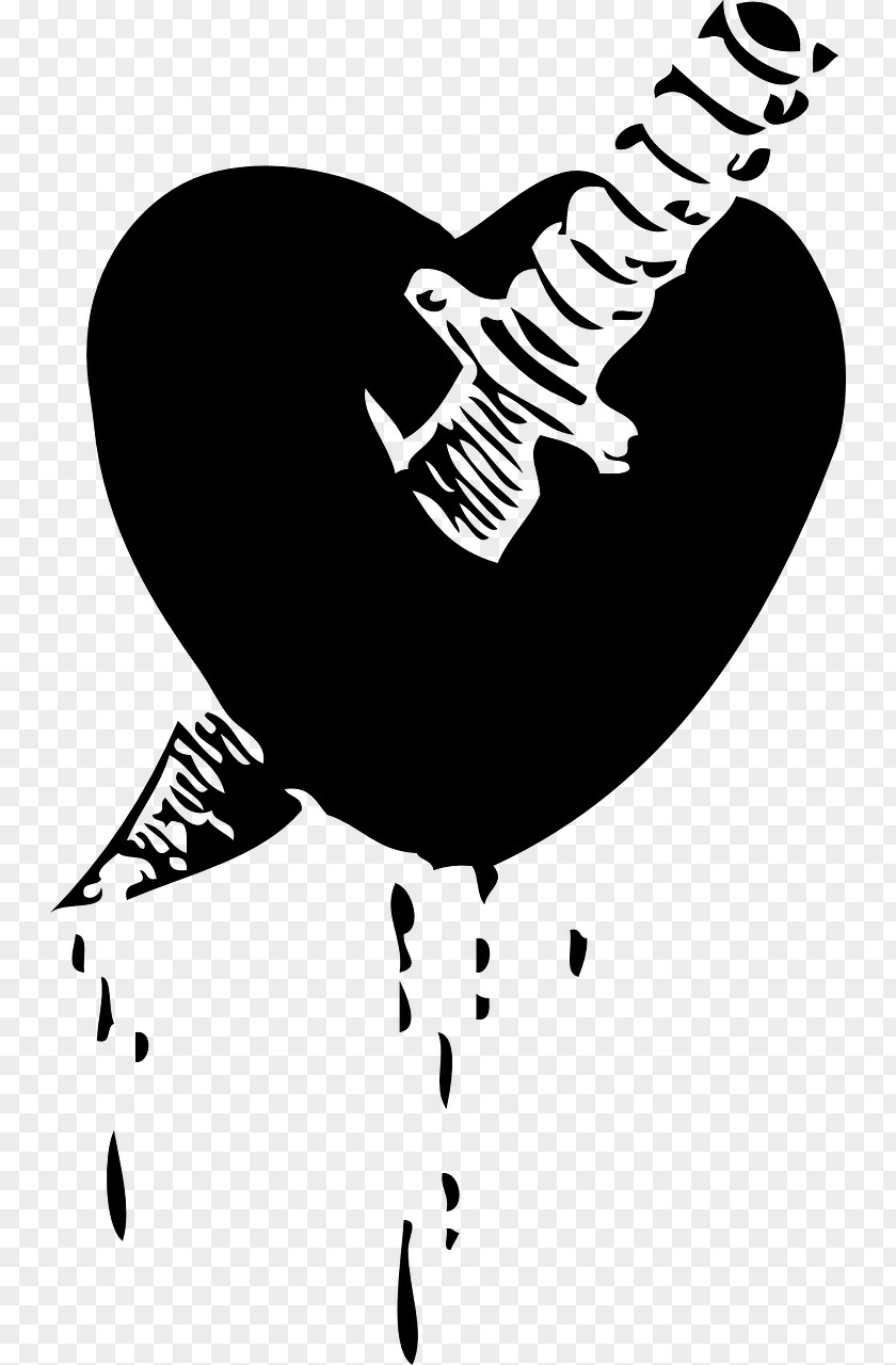 Break Up Knife Heart Stabbing Drawing Clip Art PNG