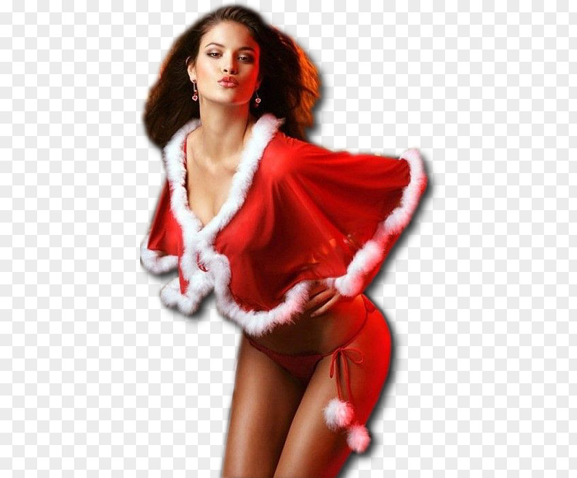 Hot Actress Santa Claus Naughty Or Nice Christmas Ornament Party PNG