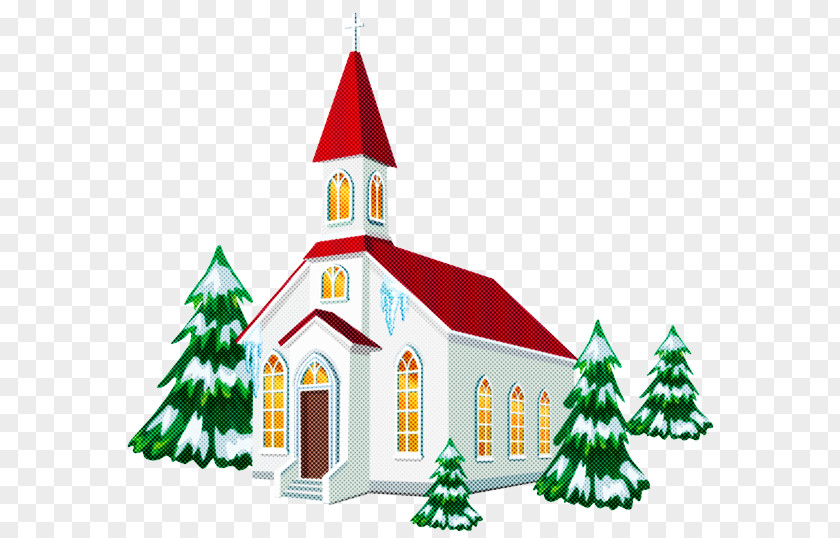 Place Of Worship Cottage Christmas And New Year Background PNG