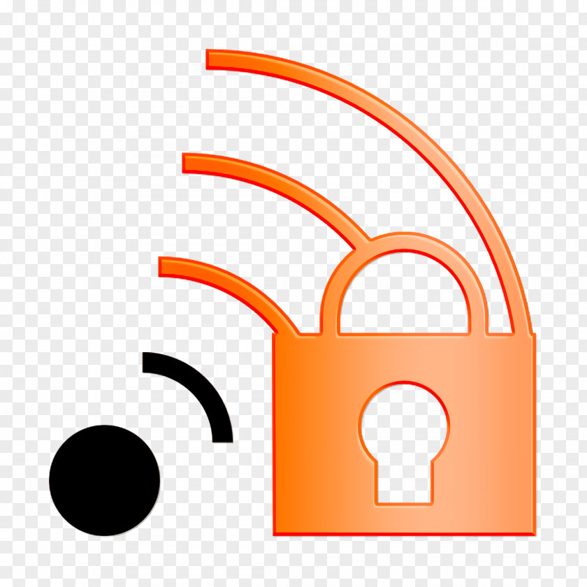 Symbol Orange Lock Icon PNG