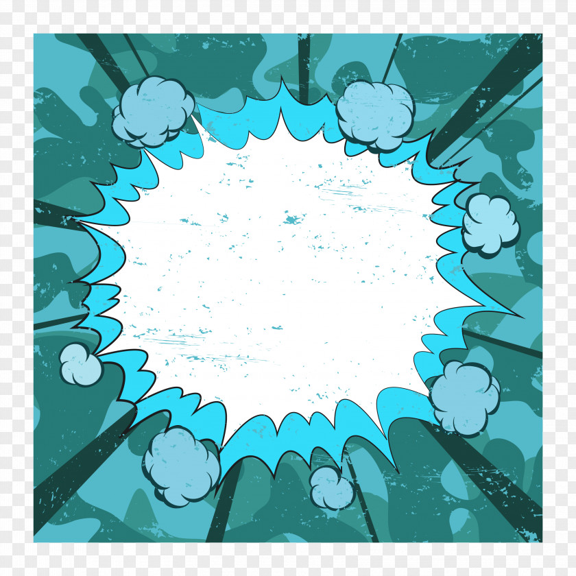 Comic Exploded Cloud Material PNG exploded cloud material clipart PNG
