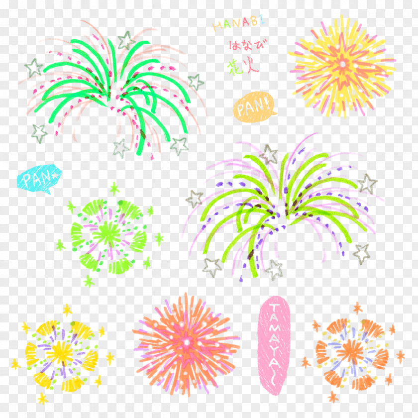 Fireworks Illustration Illustrator Text Summer PNG