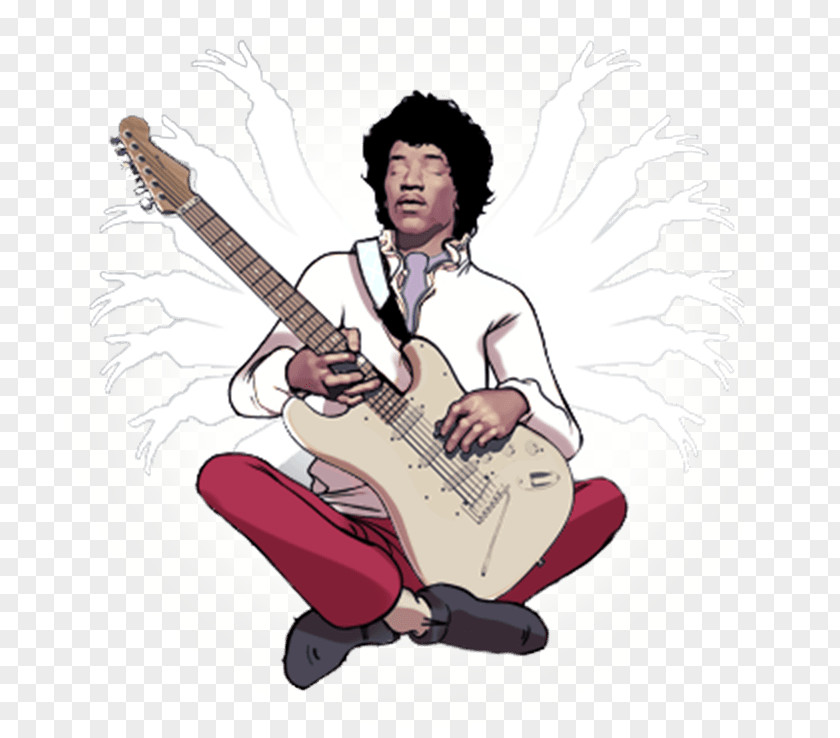 Jimi Hendrix Electric Guitar Guitarist Microphone PNG