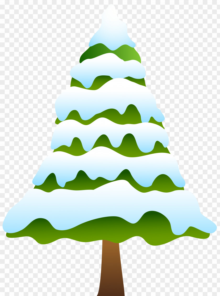 Pine Tree Snow Christmas Clip Art PNG