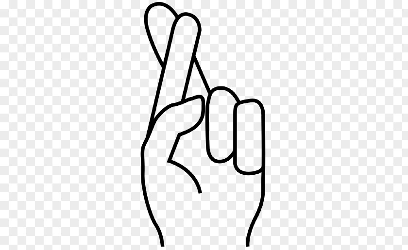 Thumb Crossed Fingers Drawing Clip Art PNG